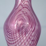 Hand Blown Glass Vase – Cranberry & Rose